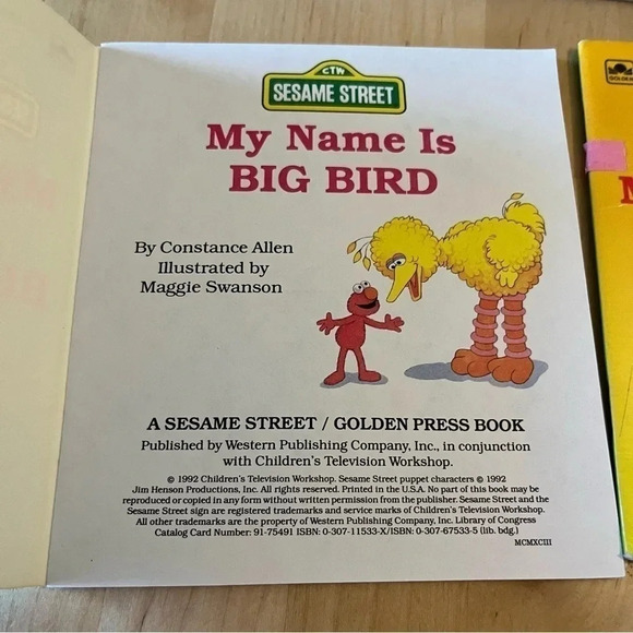 Sesame Street My Name Is Big Bird, Grover, Bert, Ernie Books Vintage Set of 4 - Picture 5 of 7